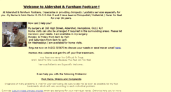 Desktop Screenshot of aldershotfootcare.co.uk